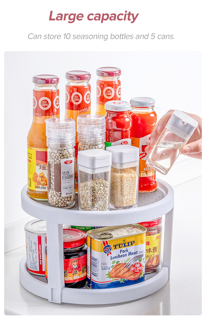 Double-layer rotating Storage Rack-O-4